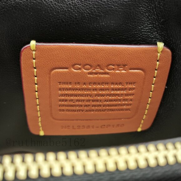 tabby Coach shoulder bag 26 with quilting black - Picture 15 of 16